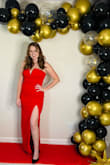 Total jaw-dropping red dress. I bought this for an award ceremony party I was throwing to celebrate a personal achievement - I felt like a total movie star and my friends/family loved it - super hot dress! - Marissa A.