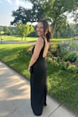 I got this in a small and a medium. Wish there was a size in between. The small was too tight but the medium was a tad too loose. Ended up wearing the medium with some dress tape to keep the straps from falling down. Gorgeous dress! - Kelsie K.