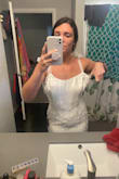 I LOVE how the bottom of this dress fits. It is really flattering. The material is nice as well! The top has way too much extra fabric. I tried putting in a larger bra to see if that would help, but there is too much material under the armpit area. Sadly returning this dress because of this. - Megan E.
