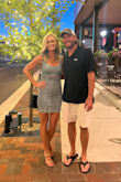 I wore this dress for our anniversary date night. It is snug and doesn't have much room to wiggle, but I still wore my normal XS. It was very flattering and I received compliments. It is versatile- can be dressed up or down. - Kellie C.