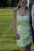 this dress fits me so well i bought both colors (i am very busty and curvy).  the green is a real standout.  i love that the waist is fitted and the bottom is a-line. i also like the thickness of the fabric. - Ashley R.