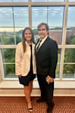 Wore this for my white coat ceremony! Super comfortable. Love the overlaying fabric in the front to make me feel more covered. Very flattering fit - Jaycee P.