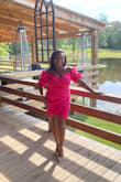 This dress is absolutely gorgeous!! I sized up because I wanted to ensure comfortability around my shoulder and chest area! The dress is super comfortable, very flattering and perfect for a wedding guest! I received compliments allll night long! Don't walk, RUN to your cart with this dress!! You won't be disappointed!! - Riyyah J.