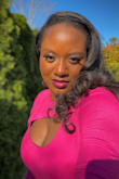 For all my HOT PINK Lovers & this is for you!! The material is soft & super comfortable. This top is super cute, fun and flirty! The material does cling to your body just in case you're wondering! And, it's even flattering on us "top heavy" beauties too! Very cute for a night out! Pair it with some high waisted jeans and you're all set!! - Riyyah J.