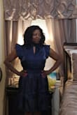 The dress is very lightweight. It looks like it should be see-through because of the thinness, but it definitely is not. Very comfortable and good quality. I'm wearing it to church, a night outing, or meeting. - Shelia K.