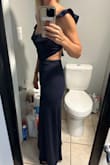 I loved the dress but it didn't really fit the wedding I was going to so I returned it. It had great fabric and it was pretty... I bought 7 dresses from Lulus to try on.... this one just didn't make the final cut.... super cute though... - Rebecca B.