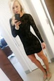 I wore this Little Black Dress to a wedding recently.  I wanted something with sleeves since it was a winter wedding. I got lots of compliments and can't wait to wear it again! - Leah W.