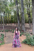 It's a stunning gown! I wore it to two summer weddings and got so many compliments. I felt super comfortable and confident in it all night. I had to wear decent size heels because the XL is quite long, fyi. - Kimberly S.