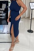 This dress was made well, looked flattering. I was concerned about the split on side, but it was at a good height. - Mary M.