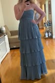Really nice dress for the price. I ordered small and medium, and both fit so there is some flexibility with size. The top is stretchy enough to fit without tailoring and stays in place. I'm 5'5 and the length is just right with a heel. - Nora C.