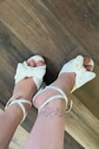 I absolutely love these shoes.  They fit good on my foot.  To me, it runs right about my size.  It fits my foot length-wise but is loose around the ankle.  Otherwise, it fits well and is comfortable to walk in.  Would recommend. - Lauren H.