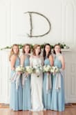 The dress fits perfectly as a small, all of my bridesmaids can wear the same size and all look gorgeous in it! It really flatters everyone! :)
See photos for how beautiful the dress is in person, on my wedding day! :D - Rachel D.