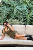 Love the material and fit. It is a bit snug around my middle section but makes a flattering silhouette. I love that the straps are adjustable since I have a short torso. Want this is more colors! - Maria R.