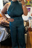 Unfortunately bought final sale and can only exchange, and the size I need is sold out :( I love the jumpsuit but definitely size up. It was super tight in the thighs and lower tummy area and has a lot of fabric. *sorry for the dirty mirror* - Sydney J.