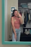 This bodysuit is such a pretty color, and the cut is really unique. I wore this on vacation in Florida, and also to a baby shower that had a pink and yellow theme. Highly recommend! - Riana T.
