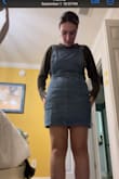 It's the perfect denim wash I was looking for and has pockets. I just wish it was a bit longer. Isn't very forgiving and feels very tight around my butt and Hips area, very tight when I sit down and it rides up hence why I think maybe 2-3 inches longer would help - Adelajda K.