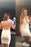 I bought this for my bachelorette party in May. I'm so excited to wear it out! The top is a little thin, I recommend wearing petals with it. Fabric is stretchy, which is a plus for me! - Lyndsey N.