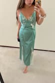 I saw this dress on an IG ad and REALLY wanted it for a wedding guest dress. By the time it went on sale, it was too late, but I bought it anyways because LOOK at it. It's giving Giselle, garden party, ladies brunch, and I'm in love. However, I did receive one with a black sharpie mark on the bodice first, but Lulus was quick with the exchange :) To be honest, I wish I were able to try this on in a size smaller, but she was on sale. If you're in between sizes, I would size down. But my true size still looks good! - Alison C.