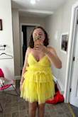 This dress is so beautiful, I feel like a Disney princess! It fits perfectly and I love it so much. - Sadie W.