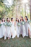 My bridesmaids were all different body types, heights, chest sizes, etc. and all raved that this was the most comfortable and flattering dress they have ever wore for a wedding! The material is as luxurious as the bridesmaids dresses running +200-300$ . It is so versatile and many have already re-worn for other formal events. I bought this dress in white as well for my bridal shower and received so many compliments. A must buy for your bridal party and / or bridal events!! - Jaclyn D.
