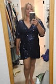 Bummed because this is cute but so short. I can't wear it for the event I bought it for. I thought, being only 5 foot tall, it would be longer. Definitely must wear something underneath. - Sierra T.