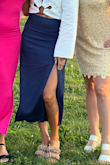 Hips are tight but the waist seems true to size. Loved the slit it was the perfect length - Jennierae M.