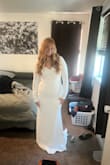 I can't wait to wear this dress on the actual day! This dress is perfect. I got a large. If you are wondering what you are in between sizes use their size calculator it helped a ton! - Madison V.