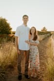 This dress was perfect for our engagement shoot! I love the colors, the floral design and the delicate cold shoulder sleeves. I ordered a smaller size than normal, and it fit perfectly. You do have to be careful about the skirt blowing up with the two massive slits in the front! I'm excited to wear it again. Photo credit to Vanessa Halliday :) - Julia K.