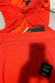 This runs soooo small. I am 5'8 with curvy hips but I also have a tummy. I am usually a large. The waistband was SO tight and had ZERO stretch. Also, It is more of an orange color. I wouldn't say it's red so that was annoying that the color was completely misleading and advertised wrong. I will be returning. Only pro was the next day shipping was accurate and the package came right away. Other than that I did not like the fit. I guess if you have my similar measurements and absolutely zero waist it would fit you fine, but remember that this is orangey, not red like they claim. - Kayla E.