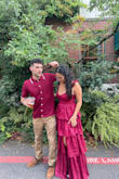 perfect dress! got a small and was nervous my big chest wouldn't fit but they did! got my man a matching shirt off amazon & looked so great got so many compliments! I did wear 4 inch heels and the dress drug on the ground but so freaking cute!!! - Briana F.