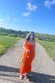 this dress was perfect - wore it to the wineries with my boyfriend. it's a little on the thick side so better to wear closer to end of summer than middle of summer. the fit was perfect, length was great. - Giana C.