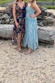 Loved this dress and got so many compliments. I got a medium and it was a little tight in the bust. I was able to make it work, but my bust was squished in. If you are a D cup or higher maybe try sizing up. 100% recommend. Great quality and beautiful - Madison T.