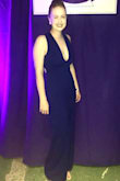 This jumpsuit makes such a statement, I loved it. The medium fit like a glove and I really liked the wuality of the fabric. The bright blue color was so pretty. - Kaeley M.