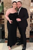 I love this dress! It is super comfortable and fits REALLY well. It def needs to be steamed to help the ruffles sit correctly but other than that it was really flattering! The slit in the back is also a fun touch. - Roma B.
