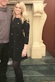 I love this dress! It is extremely flattery with the right amount of fun with the sparkles and cut out back. The arms were a bit tight, but the medium fit me perfectly. - Heidi C.