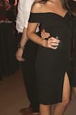 The material is very thin and soft, so breathable. Got complimented all night with the beautiful fit. - Erin G.