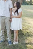 I used this dress for my engagement photos and it looks great! If you're on the bustier side, I would recommend going up a size as this was teetering between perfect and a little small due to my bust size. I also got so many compliments!! - Cecilia B.