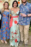 Wore this to a Garden Theme wedding and I got so many compliments!!! Love the fabric, it is beyond comfortable. It was longer than expected. I'm about 5'8, and with my 2" wedges, the dress was right on the floor which isn't bad; usually they're too short! Pictured without the shoes for reference. - Dani T.