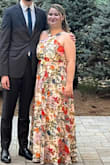 This dress is soo pretty! I got it for a wedding and I loved it! The only thing is, I really had to alter it. It was too long so I needed it hemmed. I'm also a little curvy so I had to take in the sides under my arms and shorten the straps so my girlies felt more secure. I didn't wear a bra, but you could easily wear a sticky bra. Other than that it was a great dress and I got a lot of compliments! - Lily S.