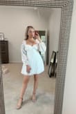 Was shopping around for a dress to wear for an engagement shoot, got this one and stopped searching after that! Its so tough for me to find flattering dresses, especially online, and I loved the fit so much I got a second one in black. 5'3, 135lbs, 32DD. Normally I wear a medium but it was sold out so I got the small and it was perfect!! - Sylke L.