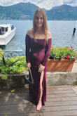 Dress fit perfectly and was beautiful. Nice stretch to it and the slit up the thigh was tasteful. - Erin S.