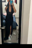 I really liked the way this dress fit my body. Although, the bust fits me a little big since I have a small chest. I'm usually a small but decided to buy an XS & it fit nicely except the for the length. Too long. - Anna G.