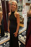 Much as the name suggests, this dress is sublime. The material has a hint of stretch and fits the body with precision. The halter top is reminiscent of timeless elegance, there is no need for further adornment.
The dress pairs well with some shimmering heels and statement earrings.
On someone petite, the dress does run long so will need to be hemmed.
Truly stunning. - Ginny F.