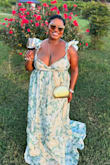 I'm short and plus sized (5'2 and 220lbs) so my review will be based on both of these aspects of the dress on my body. The dress was rather long on me but I wore flats as I was walking around in the grass. With heels, I think the length would've been ok. I have large breasts and the top required lots of readjustments throughout the day to ensure I didn't flash anyone lol so be mindful if you do have larger breasts as there isn't much support. 

Other than that, I loved the dress and received countless compliments on it! 

The XXL fit me well enough and I'd happily order this size again for future purchases on the website. - Evyan D.