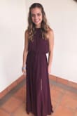 I got this dress for my friend's destination wedding in Cabo, and it was perfect! The material feels very nice but not too thick and the dress has great movement. The color is just as pretty in person! - Leah S.