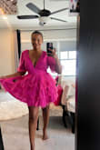 The bride has asked her girlfriends to change into a hot pink short cocktail dress mid wedding reception.  This dress is clearly one that shows I know the assignment. It's fun and flirty. It's hard to close and fasten if you're going solo as I am, but I'll find a way. 

It also came very wrinkled, but I'll steam it before I leave. Finding a bar will be a bit challenging, but that's okay, because this dress is so fun! - Nicole S.