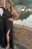 In love with this dress. I ordered 2 dresses from Lulus for a black tie wedding. I fell in love with the fit immediately. This fit just right in all the right places. I loved the satin fabric. It wasn't tight to my body but still looked fitting. I'm 5'2 and usually have to adjust the slit and length, but I was surprised I did not have to make any alterations at all! I ended up returning the other dress over this one. I love the adjustable straps it has on the top. I received so many compliments and overall the price and fit was amazing!!! I recommend!!!! - Janet T.