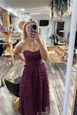 I needed a fun purple dress for a banquet and this was a great fit! Very flattering. - Michaela C.
