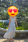 I was a little apprehensive about purchasing this dress reading reviews it wasn't made for small busted women but I'm glad I bit the bullet and did it. 

It's so much prettier in person and the tiered layers add an extra layer of elegance. It did a good job of snatching my waistline but also helped elongate my figure. Would highly recommend! - Alice Y.