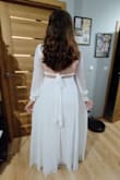 I bought this dress for my wedding. It arrived very quickly, the quality was better than I expected, and it fits perfectly! I'm a tall girl, so it's always hard to find a dress that covers my feet, but this one was just perfect.
I'm very excited about wearing this beautiful dress on my special day. - Delfina I.